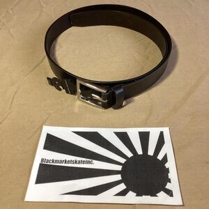 Banana Republic Black Leather Belt Men's 36